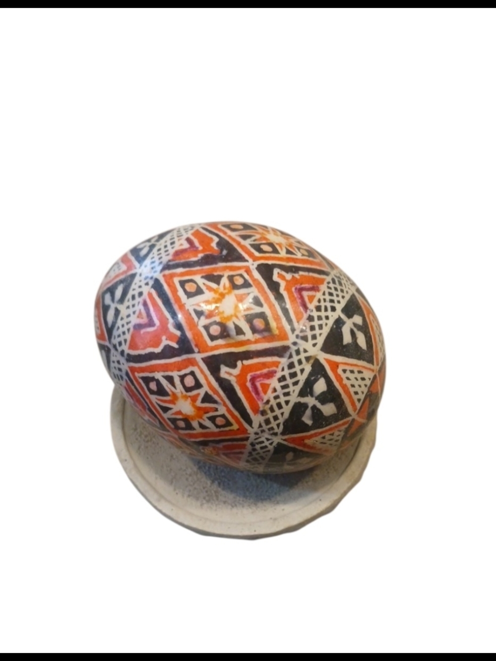Hand Crafted Geometric Decorative Egg